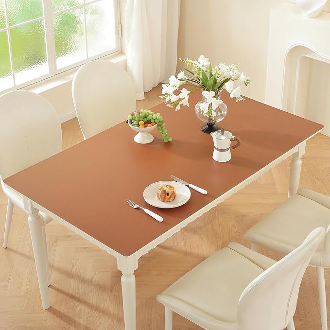 OstepDecor Brown Table Cover Protector 24 x 36 Inch, 1.5mm Thick Plastic Table by OstepDecor
