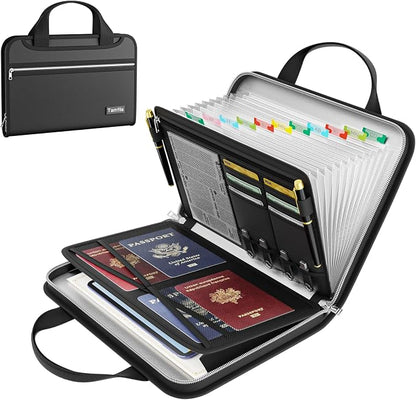 Tamfile Accordion File Organizer, Enhanced Fireproof Important Document by Tamfile