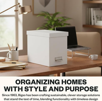 Bigso John Fiberboard Label Frame Desktop File Storage Box - Image 8