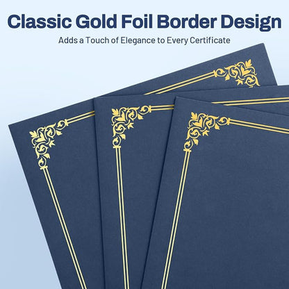 SUNEE Certificate Holders, Diploma Covers Gold Foil Border, - Image 2
