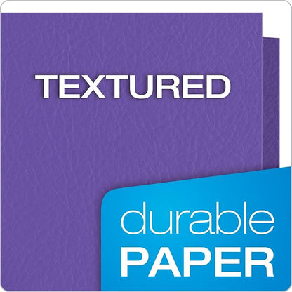 Oxford Two Pocket Folders, Textured Paper, - Image 4