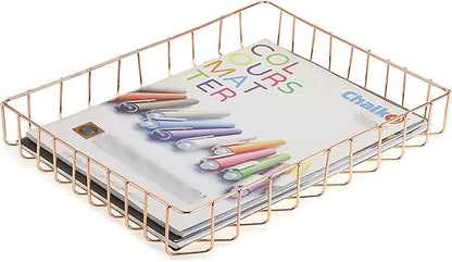 BTSKY Multipurpose A4 File Tray Wire Desk Tray Organizer Elegant Letter Size by BTSKY