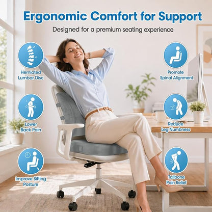 CloudBliss Lumbar Support Pillow & Seat Cushion Set - Image 2