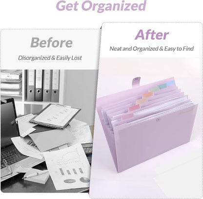 SKYDUE Expanding File Folder, Accordion File Organizer - Image 5