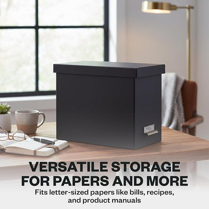 Bigso John Fiberboard Label Frame Desktop File Storage Box - Image 4