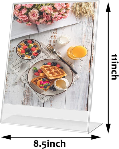 Lechay 8.5 x 11 inches Clear Table Menu Display Stand Desktop Display Stand - Image 2