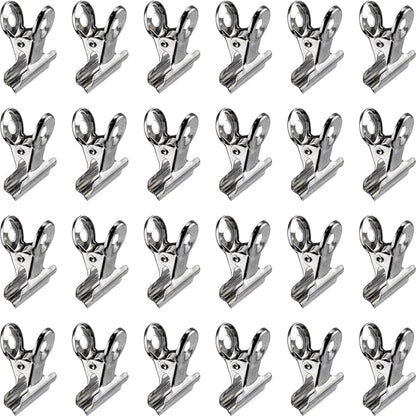 50 Pcs Silver Metal Hinge Clips Small Bulldog Clips Hinge Binder Clips Mini - Image 2