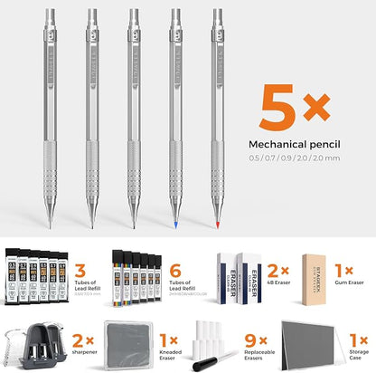 STAGEEK 25PCS Art Mechanical Pencil Set, Eraser - Image 5
