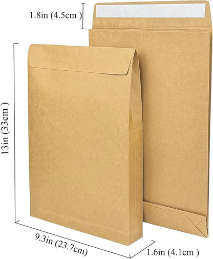 Large Expandable Envelopes, 25 Pack 9.3x 13" Big Mailing Envelopes | Self Seal - Image 6