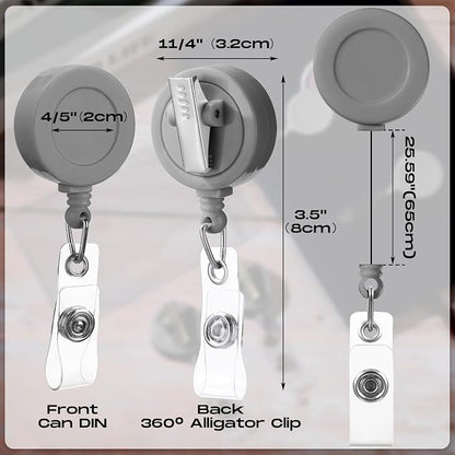 Zonon 50 Pcs Retractable Badge Holder Reels - Image 4