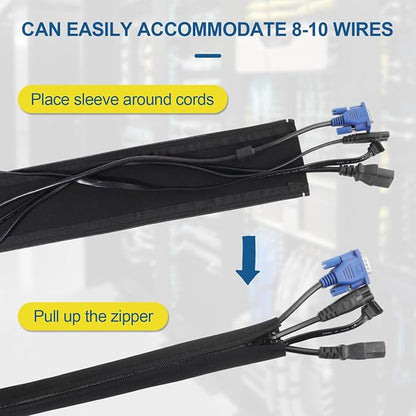 4 Pack Cable Sleeves, 20 inch Neoprene Cable Management Sleeves | - Image 2
