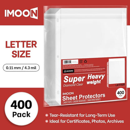 Super Heavyweight 3-Hole Letter Size Sheet Protectors - Image 2