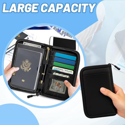 Passport Holder for Travel Essentials, RFID Blocking Protector Passport Wallets - Image 5