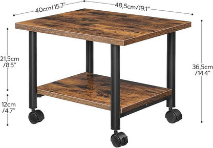 HOOBRO Printer Stand, 2-Tier Industrial Under Desk Printer Cart - Image 5