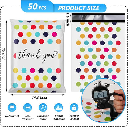 14.5x19 Poly Mailer Envelopes 50 Pack Shipping Bags - Image 2