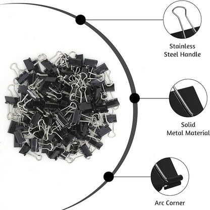 120 Pack Mini Binder Clips, Small Paper Clips 15mm 5/8 Inch. Micro Size Office - Image 3