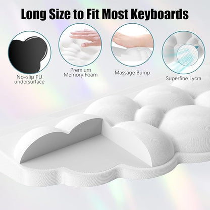 Ergonomic Wrist Rest for Keyboard and Mouse, Soft Memory Foam Cloud Keyboard - Image 6