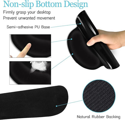 LIMKRIAN Black Mouse Pad Large Desk Mat Set, Funny Mouse Pad - Image 4