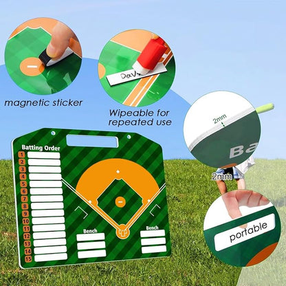 Magnetic Baseball Lineup Board | Baseball Dry Erase Coaching Broad | Softball - Image 6