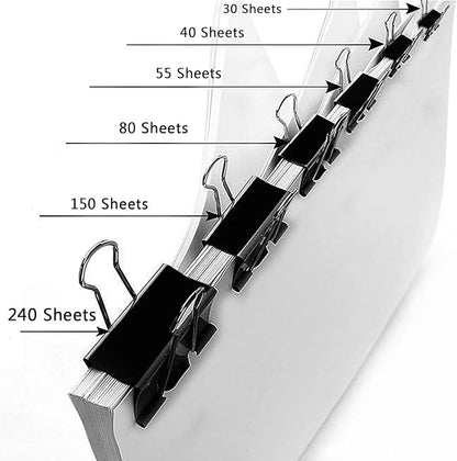 SANNIX 110 PCS Binder Clips Assorted Sizes, X Large, Mini and Micro, Binder - Image 4