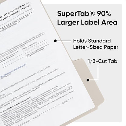 Smead SuperTab Poly Plastic File Folders - Image 4