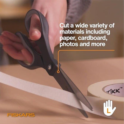 Fiskars 8” Left-Handed Titanium Scissors, SoftGrip Handle - Image 8