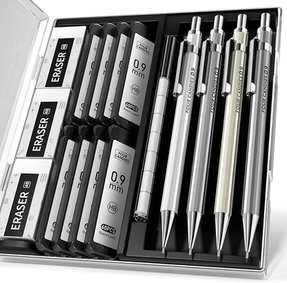 Four Candies 4PCS Metal Mechanical Pencil Set by FourCandies