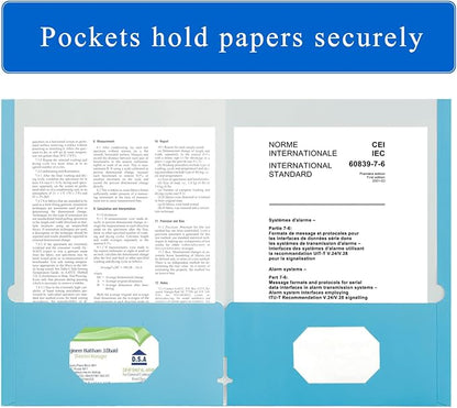 Zzrywuty File folders with Pockets, Light Blue Two folders - Image 3