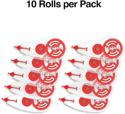 STAPLES Correction Tape, 10 Pack – Sidewinder Applicator - Image 7