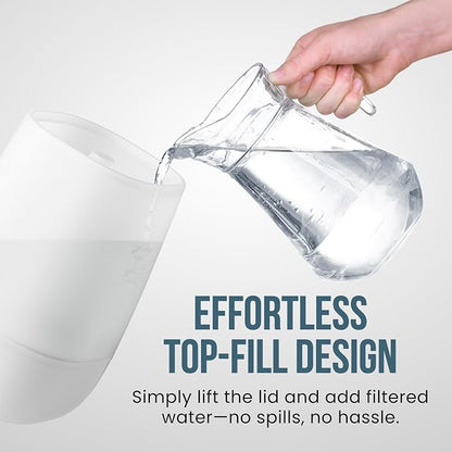 Fontaines Luxury Top-Fill Cool Mist Humidifier - 360° Ultra-Fine Spray, Whisper-Quiet Operation, Dishwasher-Safe Tank, Nightlight & Auto Shut-Off, Easy to Clean for Home, Bedroom, Baby Nursery - Image 3