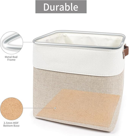 Bagnizer Collapsible Fabric Storage Cubes 11x11 Cube Storage Bins, 4 Pack - Image 6