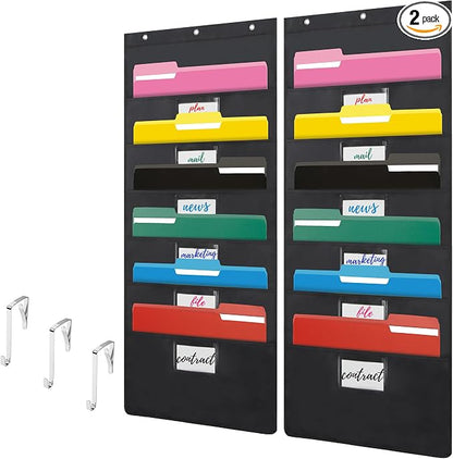 Black Hanging Wall File Organizer by Unknown