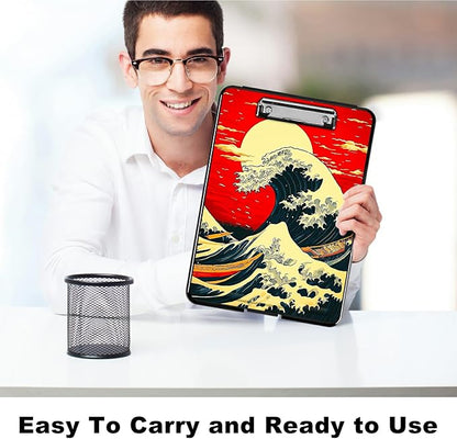 Red Sky Waves A4 Clipboard - Image 6