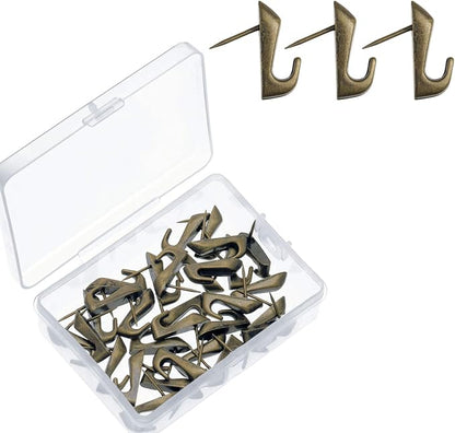 Hotop 30 Pcs Push Pins Picture Hooks 20 Lbs Thumbtacks by HOTOP