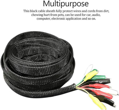 25ft - 3/4 Inch Cable Management Sleeve Protector, Wire Loom PET Expandable - Image 8