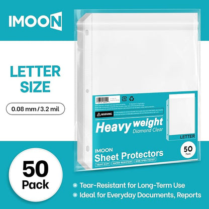 Heavyweight 3-Hole Letter Size Sheet Protectors - Image 2