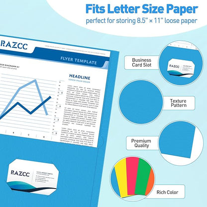 Two Pocket Folders, RAZCC 100 Pack File Folders - Image 3