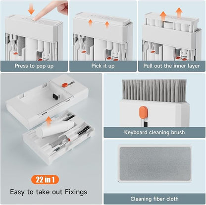 Laptop Cleaning Kit Keyboard Cleaner Brush, 22-in-1 Multi-Function Laptop - Image 7