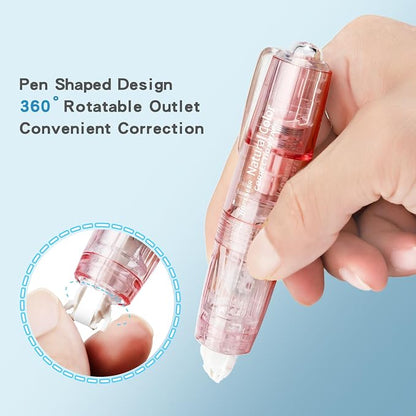 White Retractable Correction Tapes, 2 Cute Pre-Loaded Correctors - Image 3