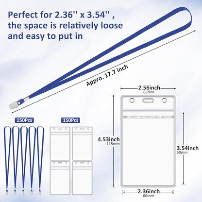 Marspark 300 Pcs ID Badge Holder - Image 2