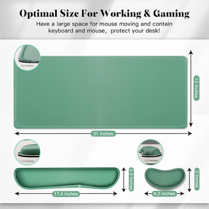 Gimars 4 in 1 Mouse Pad and Keyboard Wrist Rest Set, Large Mouse Pad - Image 3