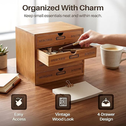 Flexzion Wood Desktop Organizer - Image 3