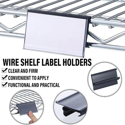 Kathfly 2 Pcs Wire Shelf Label Holders Compatible - Image 3