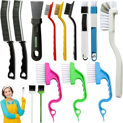 14Pcs Small Crevice Cleaning Brush Set, Groove Gap Cleaning Tool by CRAFNEW