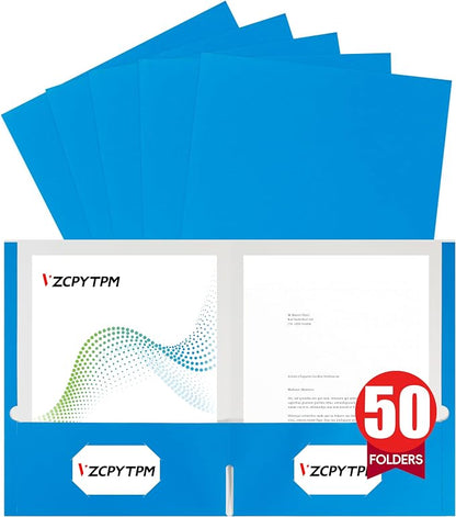 VZCPYTPM 50 Pack Blue Folders by OfficeSuppliesDirect