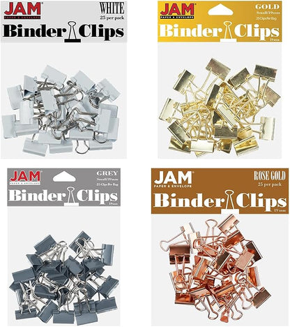 JAM PAPER Colorful Binder Clips Assortment by JAMPaper