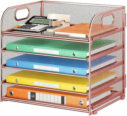 5 Tray Paper Organizer Letter Tray by Lavatino