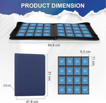 16 Pocket Toploader Binder, Holds 640 TopLoaders, Top Loader Binder - Image 3