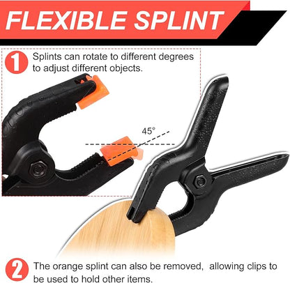 8 Pack Spring Clamps, 4.5inch Plastic Clips, Small Backdrop Clips, Clamps Heavy - Image 4