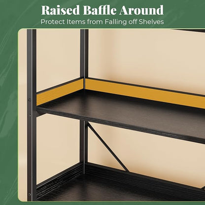 Huuger 5 Tier Bookshelf, Display Bookshelf - Image 5